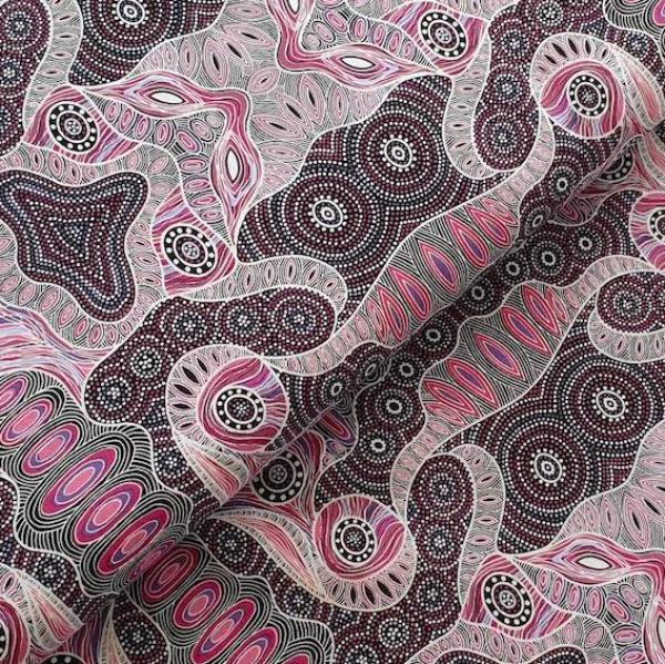 PINK REGENERATION Aborigines Stoff aus Australien